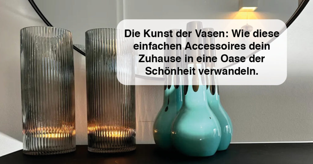 Die Kunst der Vasen: Wie diese einfachen Accessoires dein Zuhause in eine Oase der Schönheit verwandeln